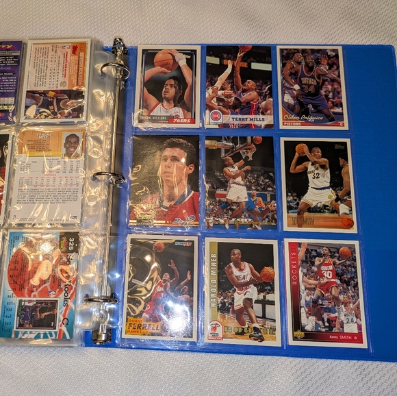 1990s Retro NBA Basketball Trading Cards Binder Collection  100 Card Lot